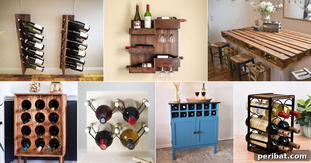 45 Clever DIY Wine Rack Solutions 2 45 DIY Wine Rack Ideas facebook image.