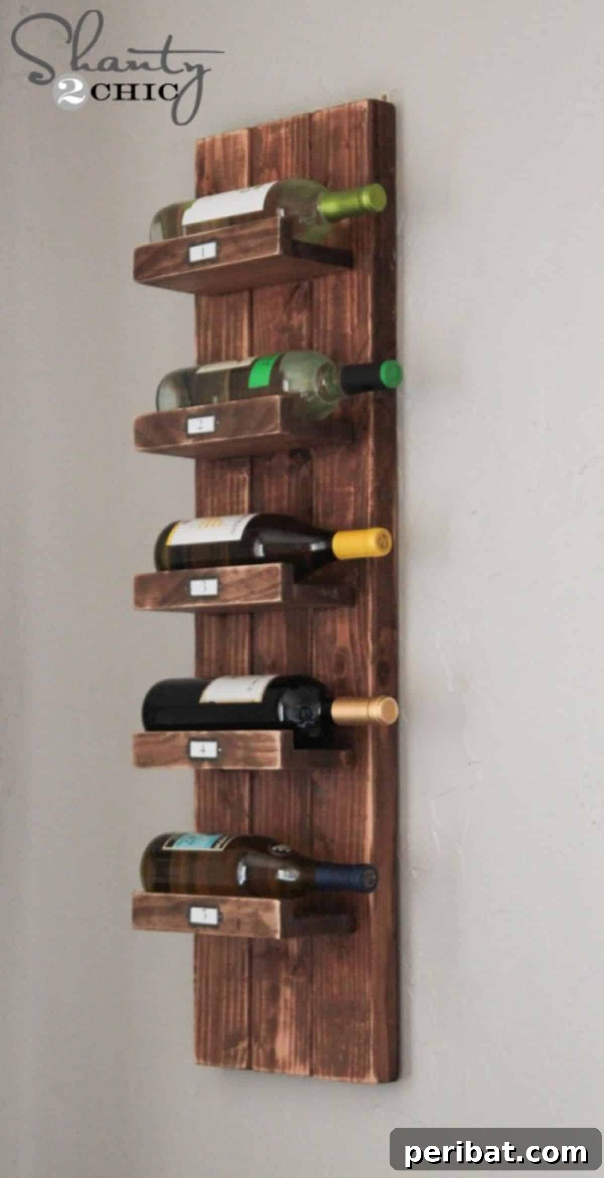 45 Clever DIY Wine Rack Solutions 26 Pine or White Wood Board Wine Rack