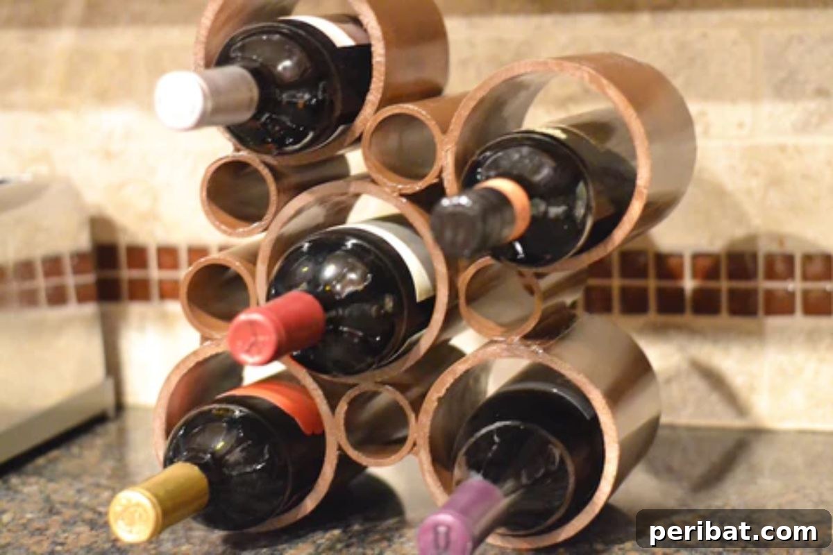 45 Clever DIY Wine Rack Solutions 42 Plumbing Pipes to Trendy Wine Rack