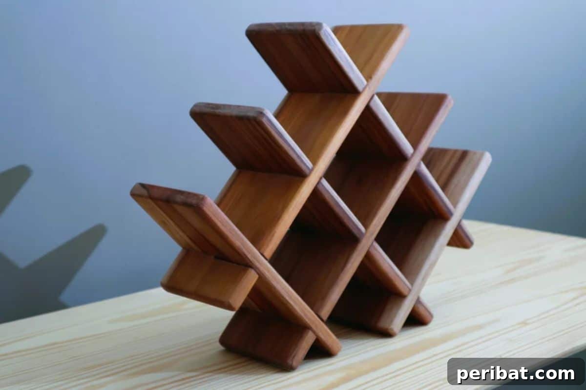 45 Clever DIY Wine Rack Solutions 46 DeskVue Solid Wood Wine Rack