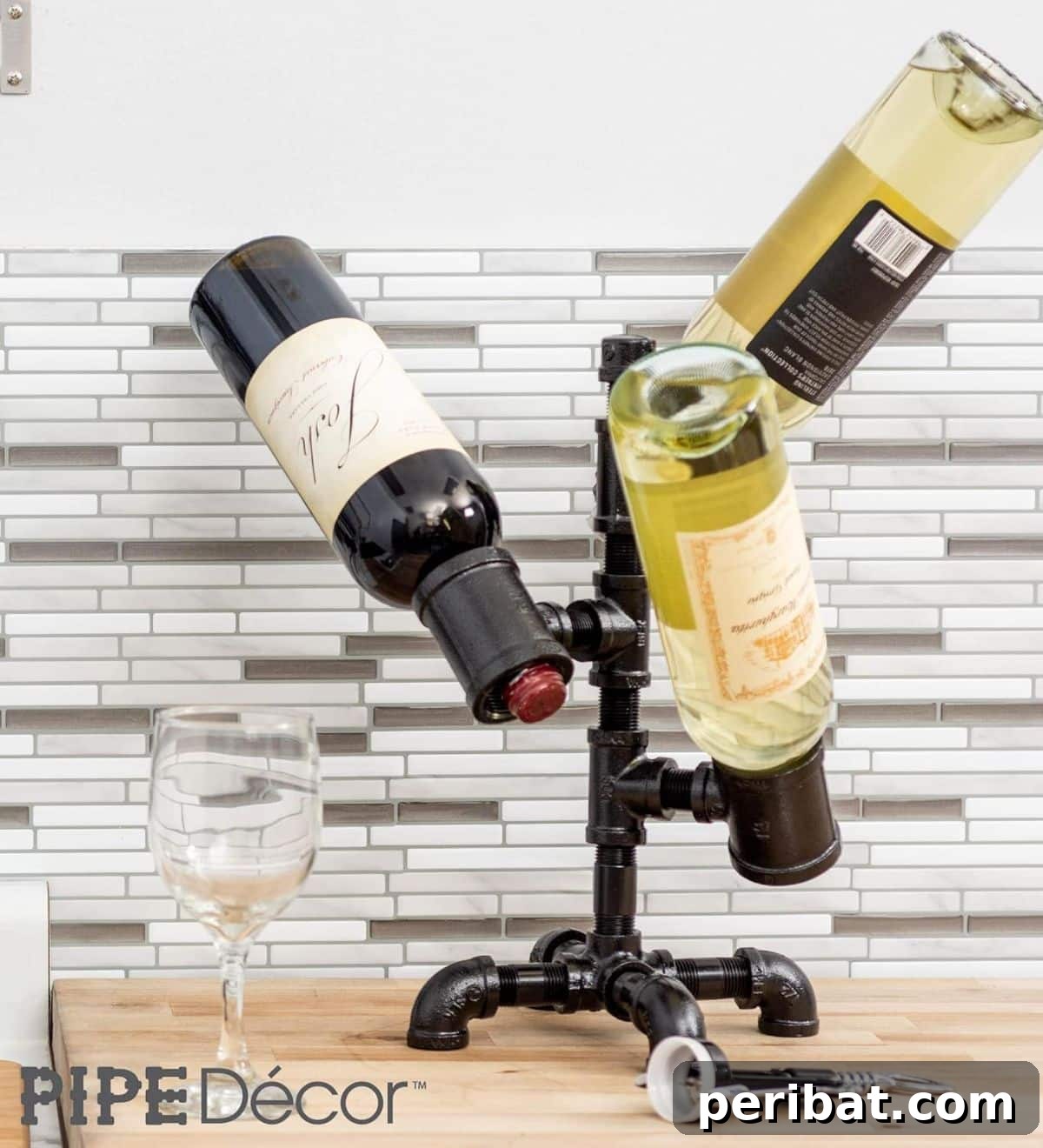 45 Clever DIY Wine Rack Solutions 9 Pipe Décor Industrial Wine Rack