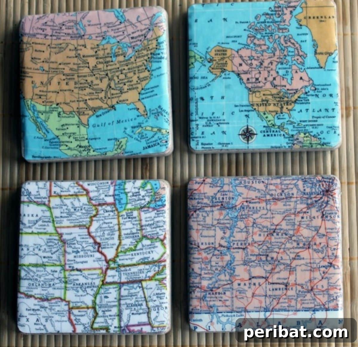 Crafty Creations for Your Bro 26 DIY Map Coasters