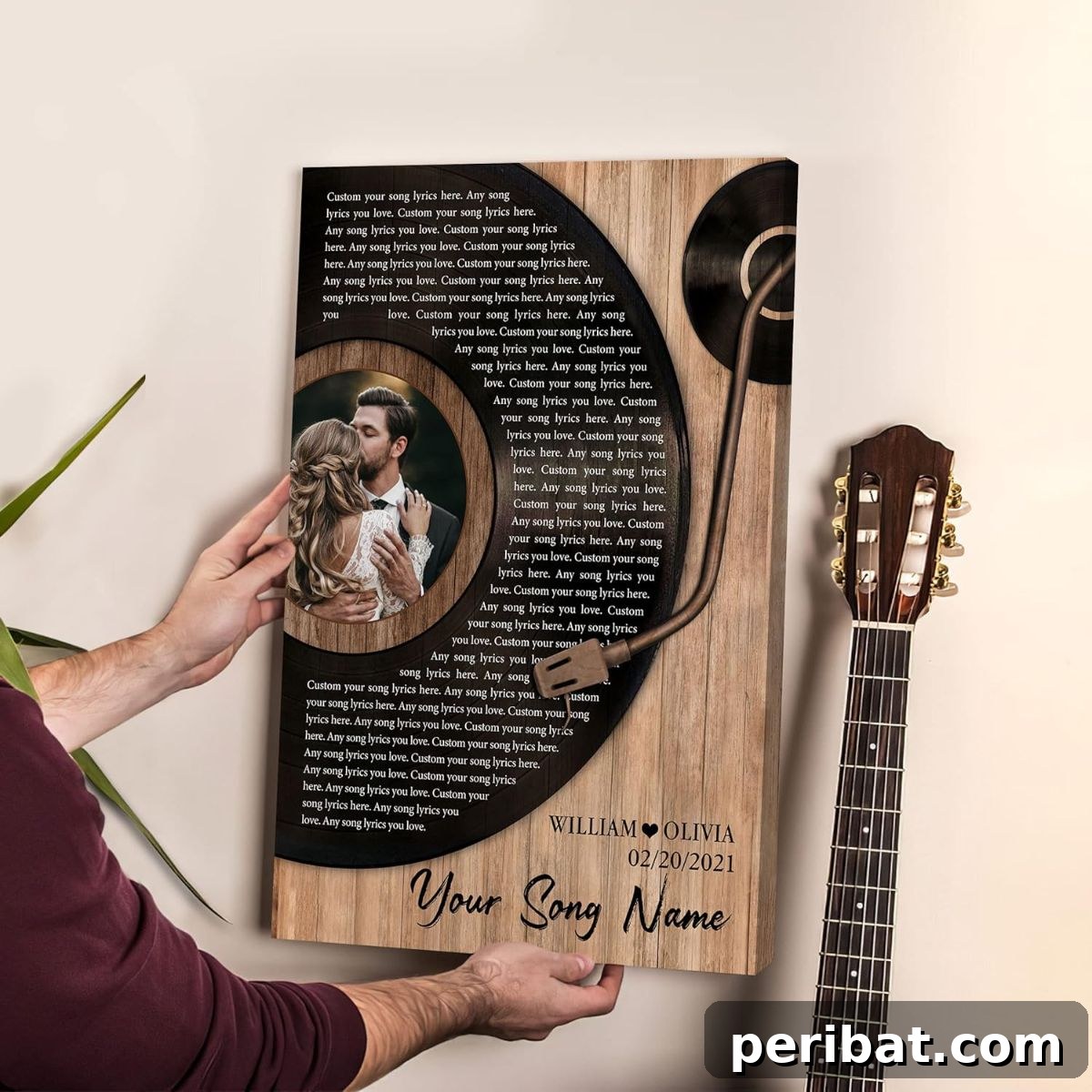 Crafty Creations for Your Bro 27 Customized Song Lyrics Canvas Framed Personalized Gifts for Him