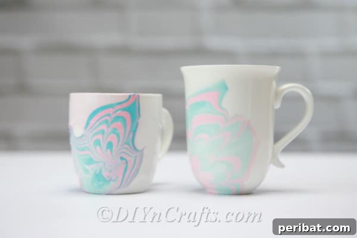 Crafty Creations for Your Bro 4 Marbled Cup With Nail Polish