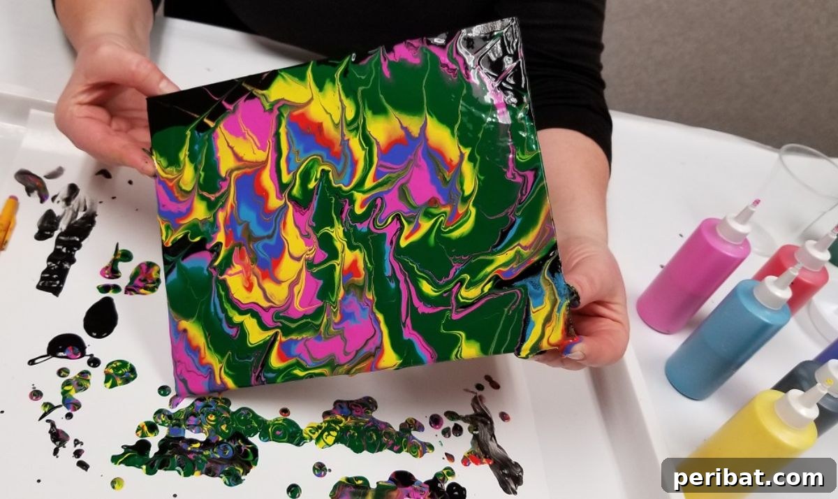 DIY Paint Pouring with Tempera Paint