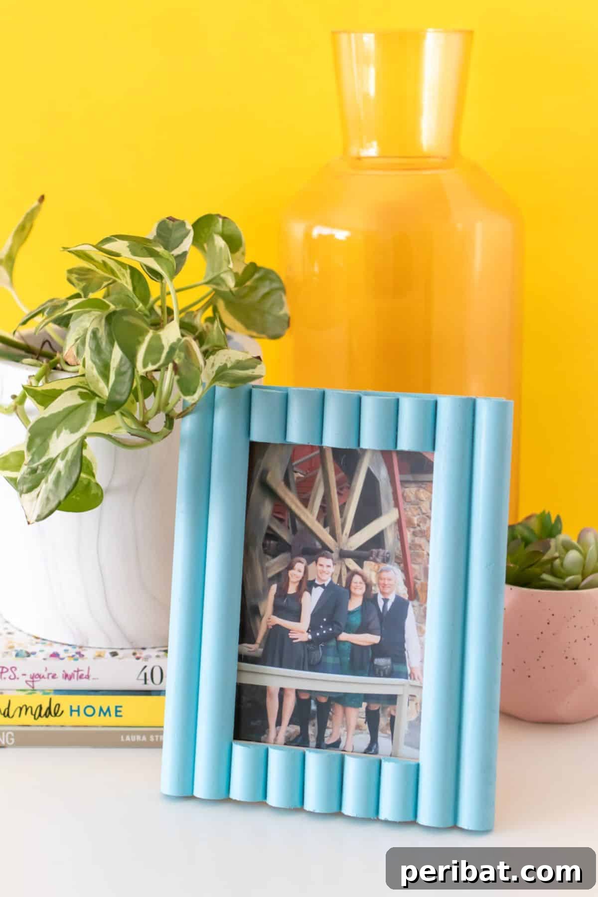 DIY Easy Wood Frame Update With Trim