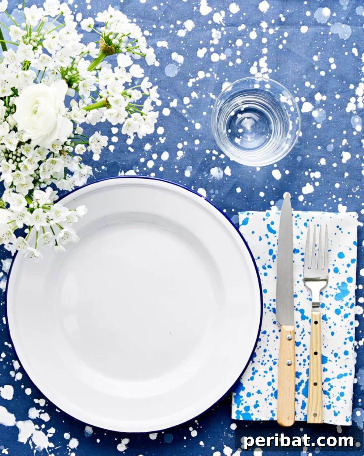 Splatter Painted Table Linens