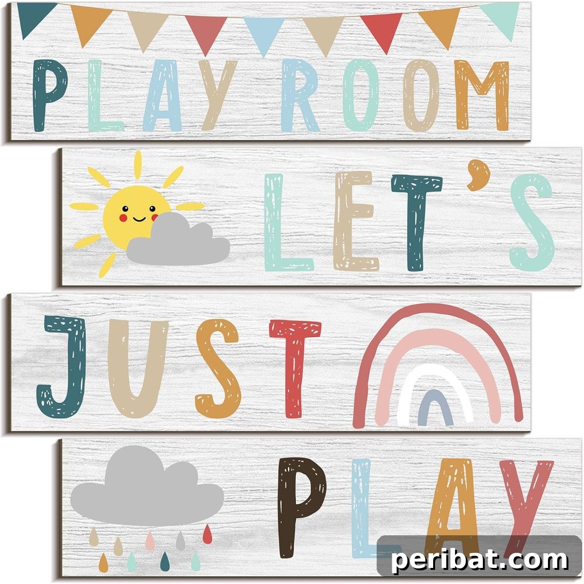 Colorful Playroom Signs