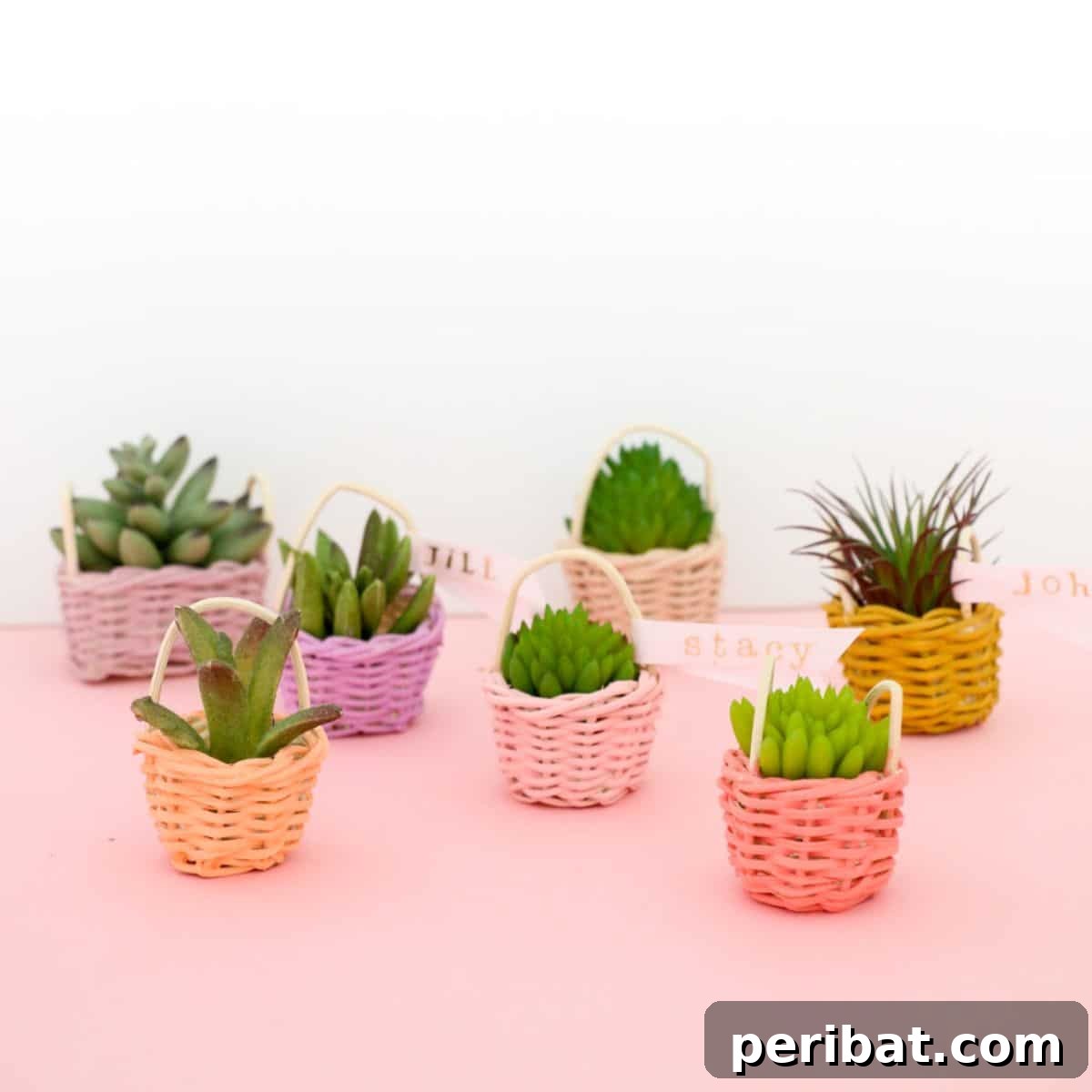 DIY Mini Succulent Easter Baskets