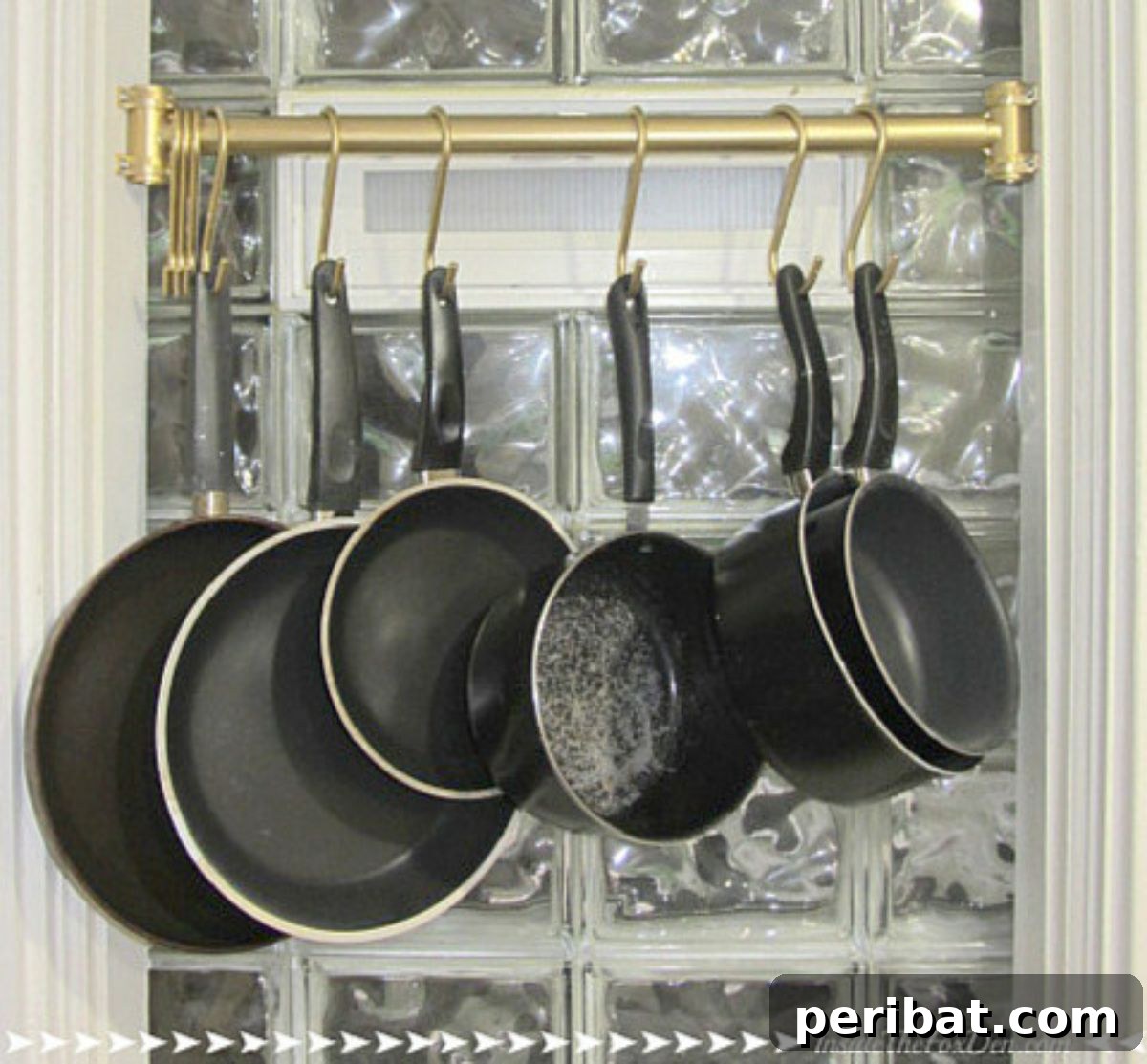 43 Brilliant DIY Pot Rack Projects 34 Functional and stylish DIY PVC pot rack for small kitchen organization.