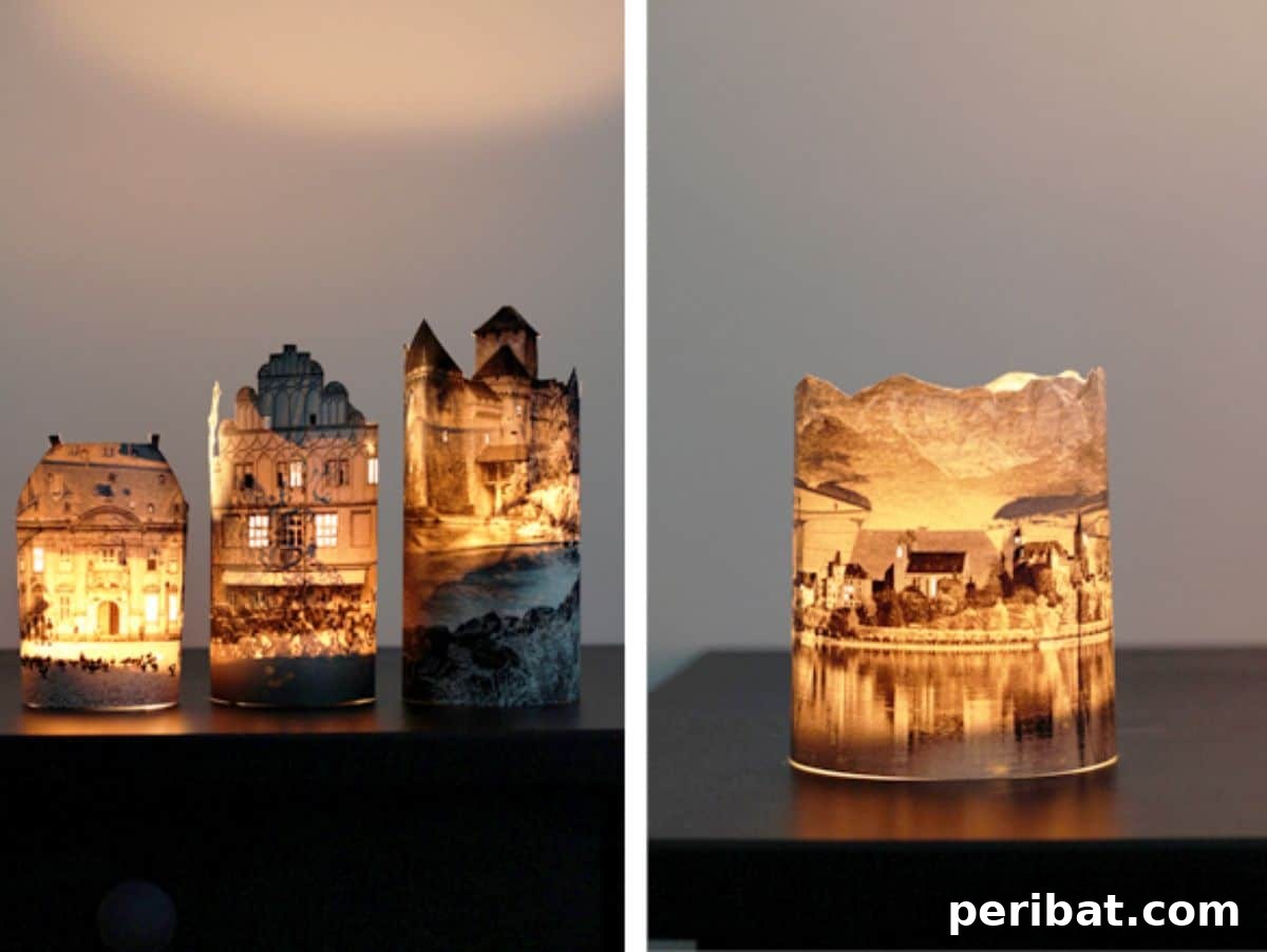 Charming DIY light-up houses for whimsical indoor lighting decor.