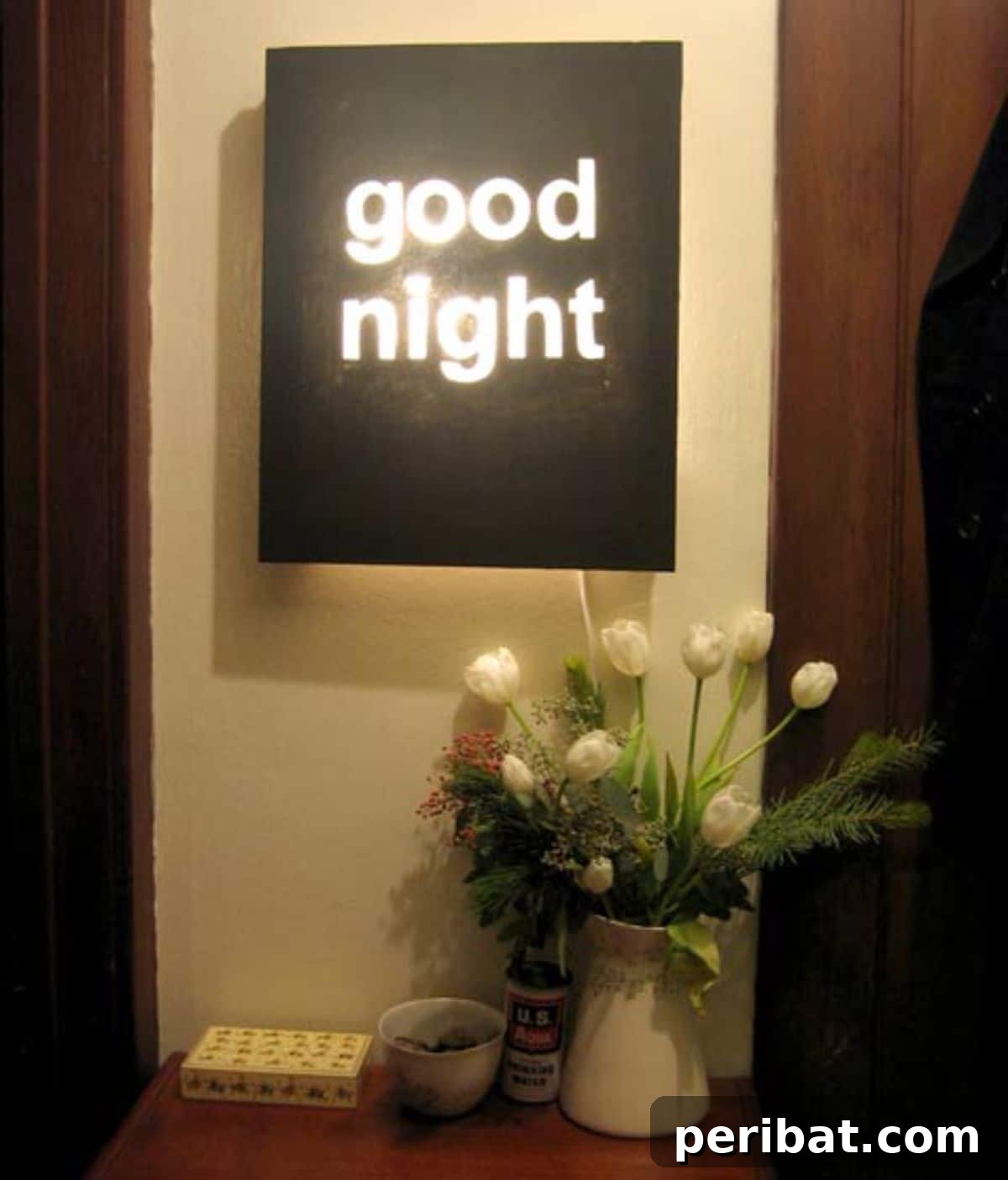 Craft a distinctive indoor illuminated canvas art piece.
