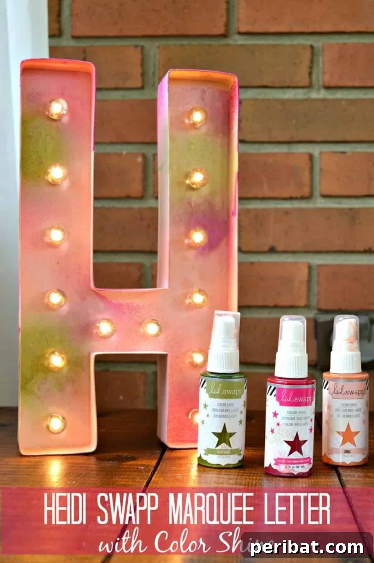 Personalized DIY marquee letter with color shine for vibrant indoor lighting.