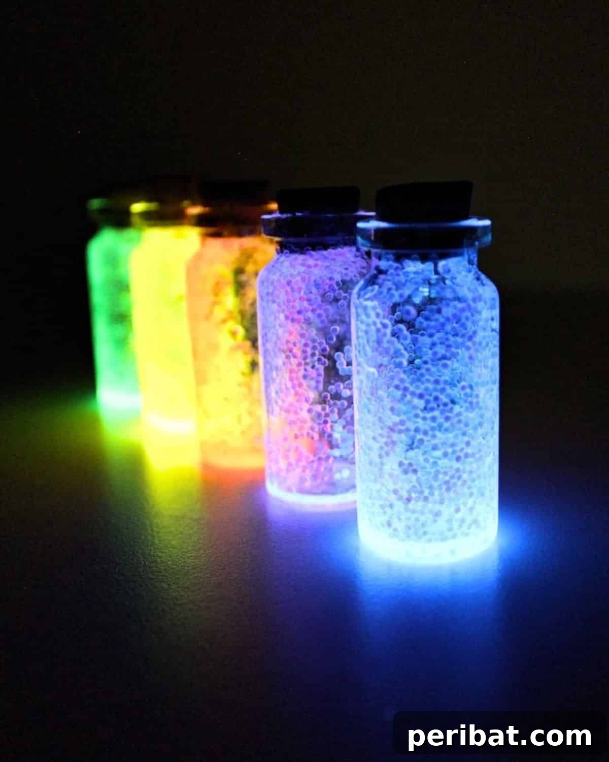 Mystical DIY miniature glow stick fairy jars for captivating indoor decor.