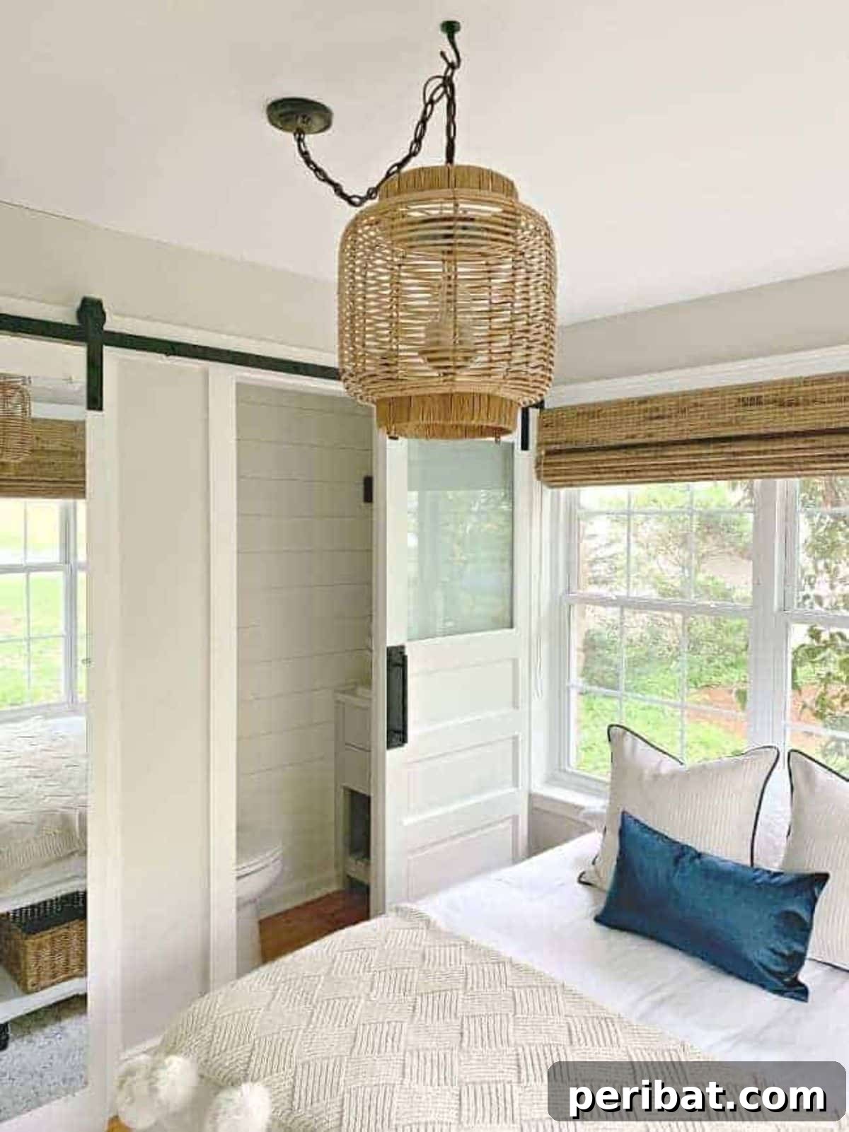 Stylish DIY rattan lantern hanging light for distinctive indoor decor.