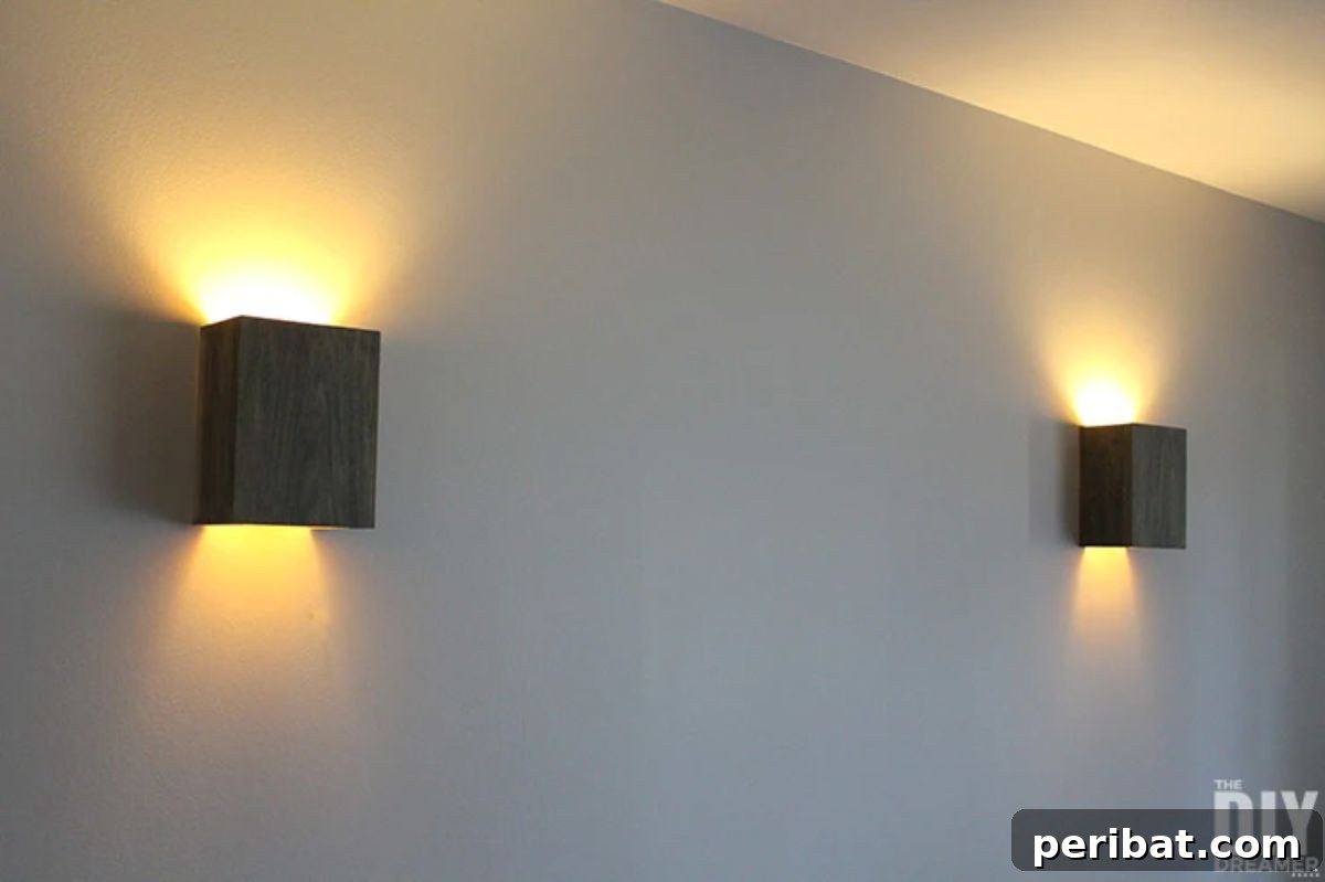 Rustic DIY wood wall sconces update outdated light fixtures with charm.