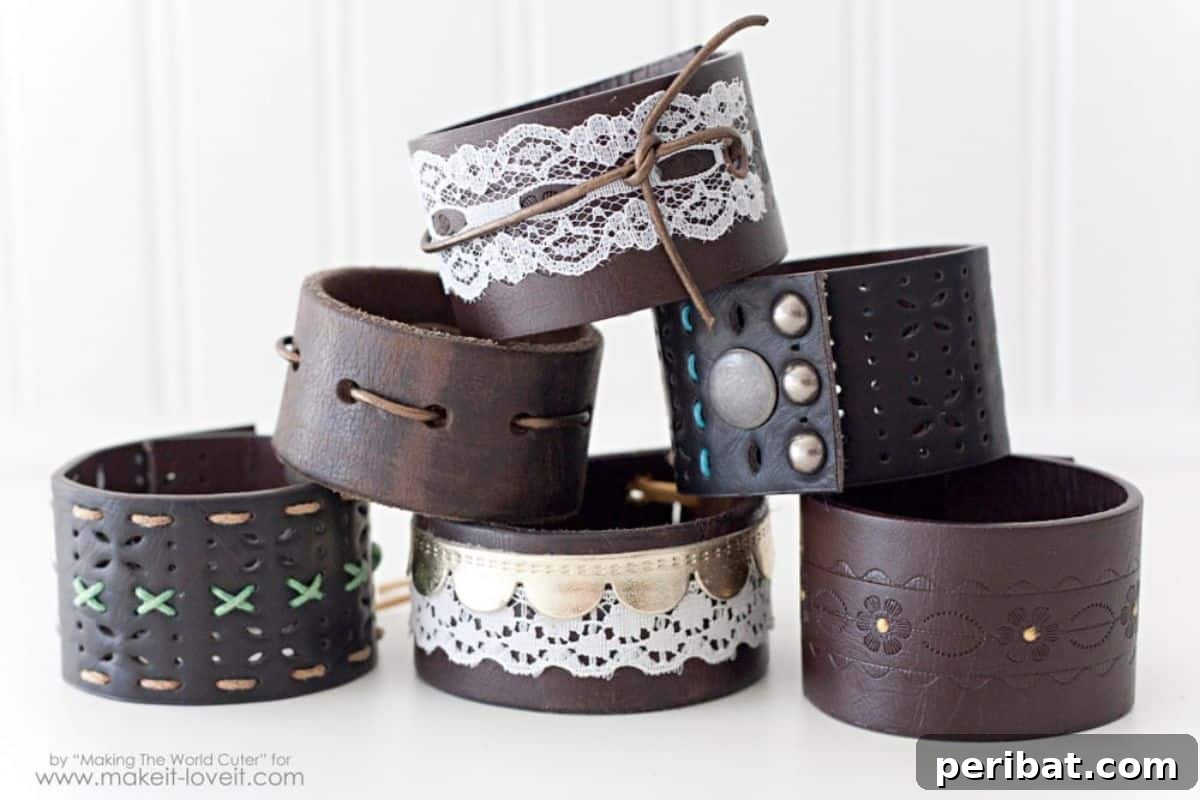 Repurpose Old Belts into Unique DIY Steampunk Leather Cuffs