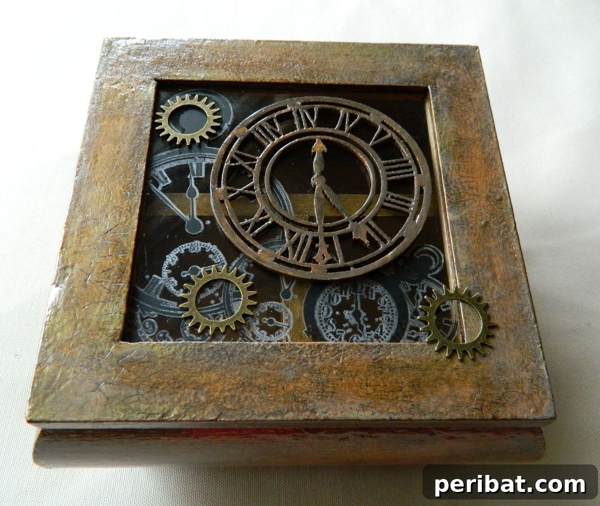 Create an Enchanting DIY Steampunk Box with a Unique Textured Background