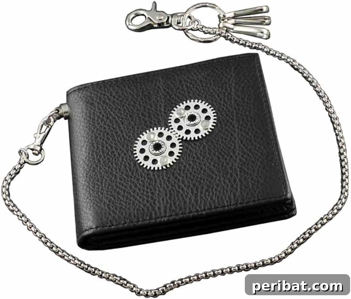 Craft a Vintage-Style Steampunk Wheel Leather Wallet with a Metal Chain