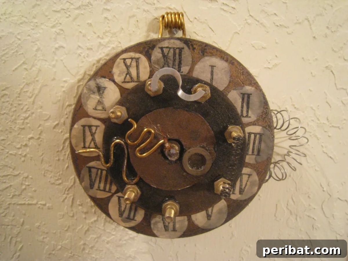 DIY Steampunk Wall Clock Crafted from DVDs and Clock Parts