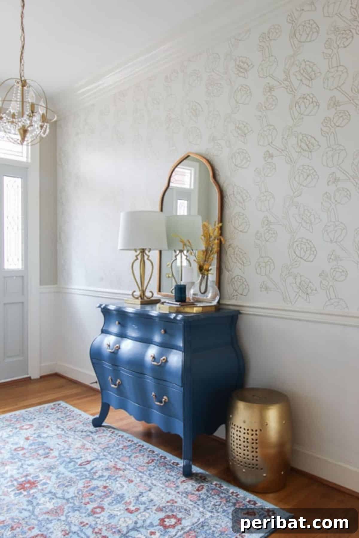 49 Creative DIY Wallpaper Ideas and Essentials 22 DIY Faux Floral Wallpaper with Sharpie Pen