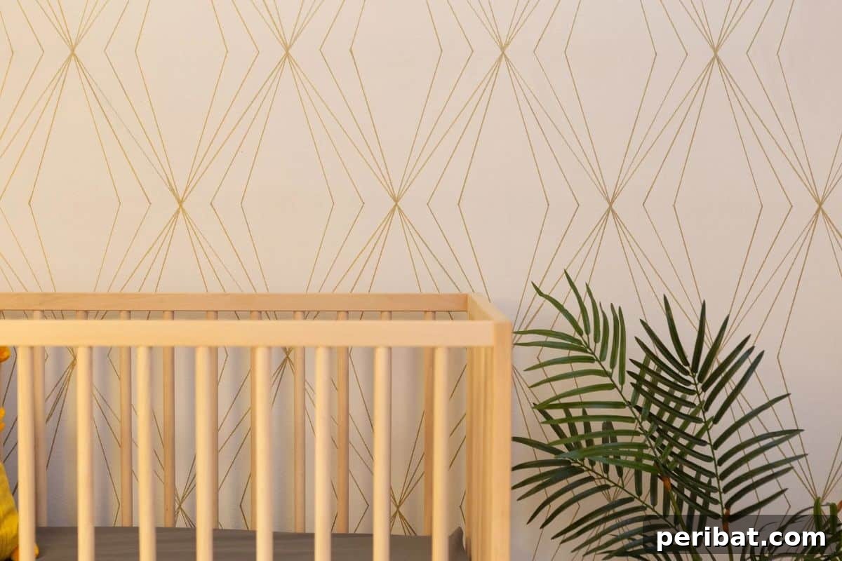 49 Creative DIY Wallpaper Ideas and Essentials 44 DIY Geometric Wallpaper with Gold Sharpie
