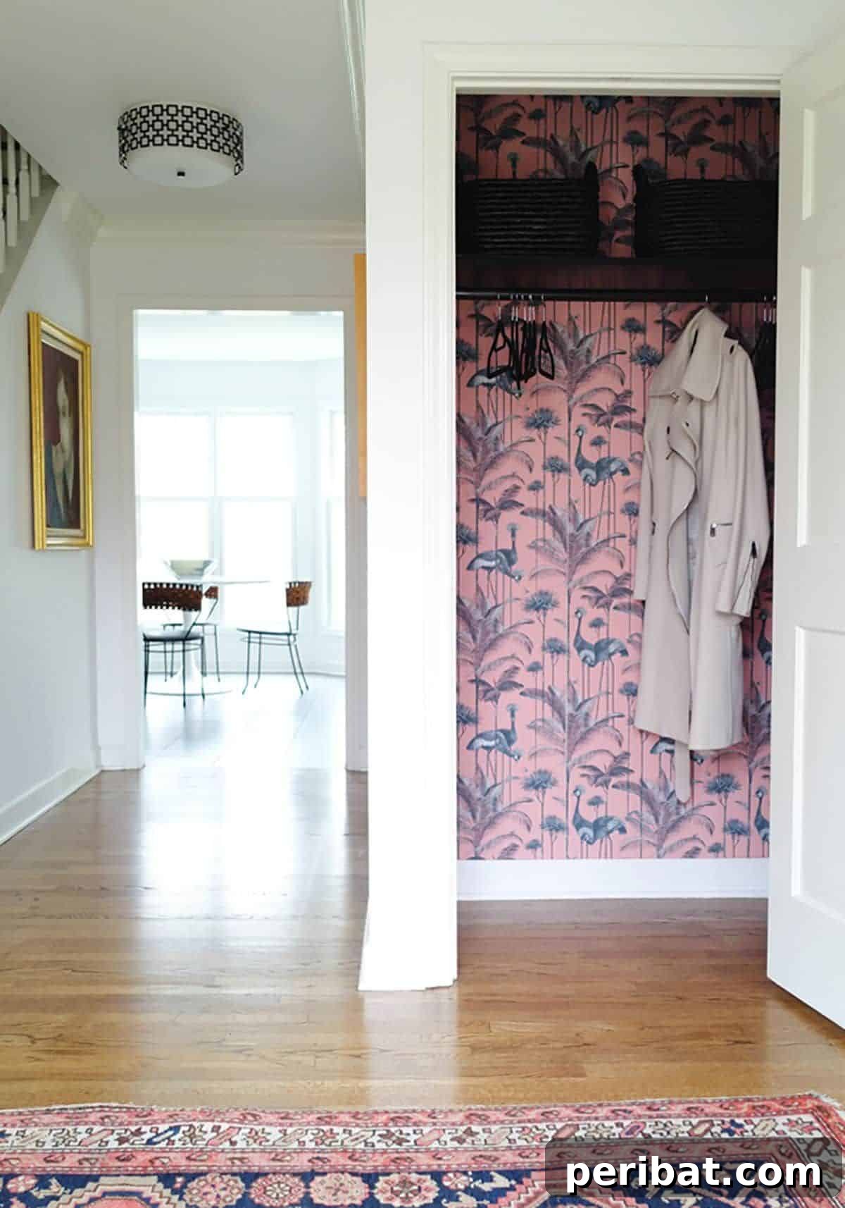 49 Creative DIY Wallpaper Ideas and Essentials 47 DIY Closet Wallpaper Project