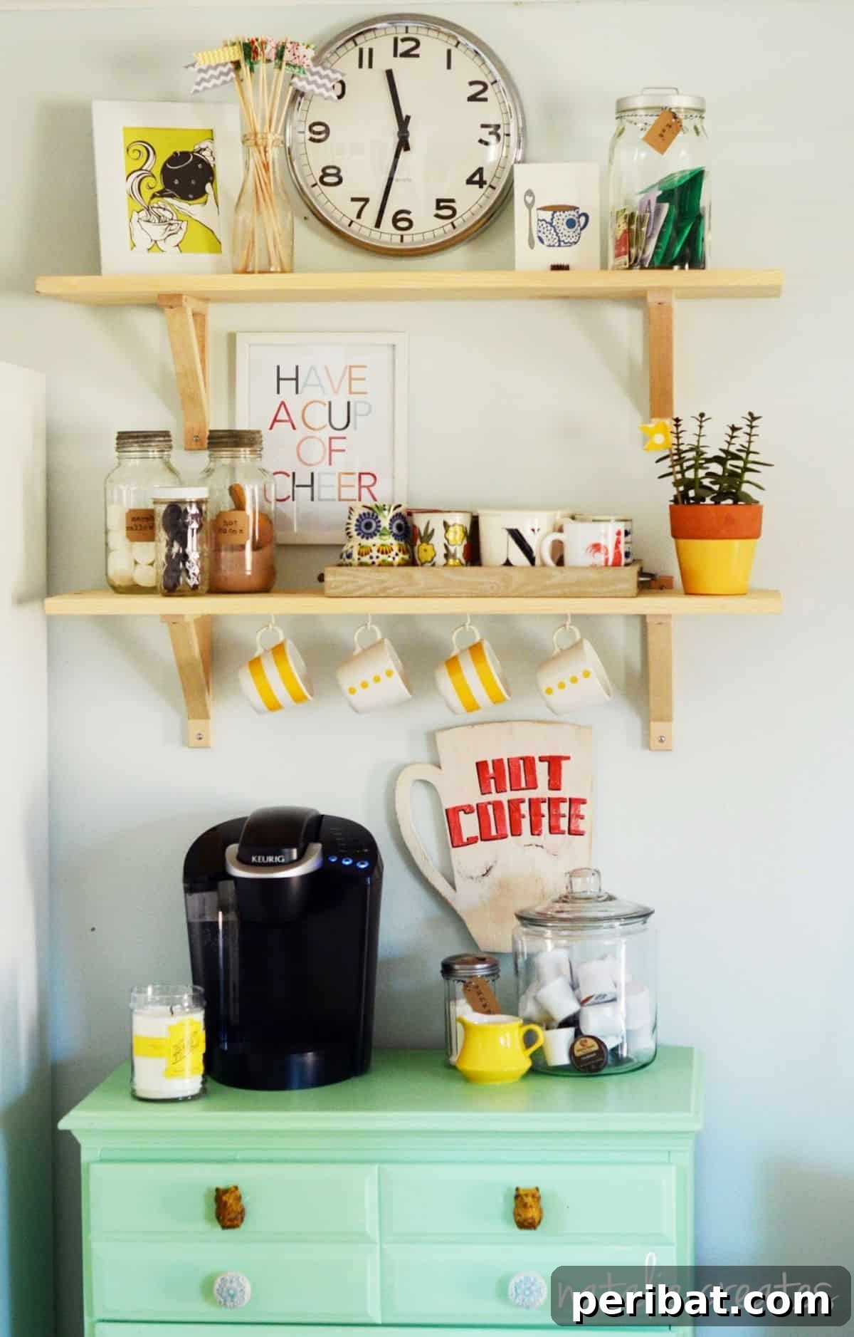 Old Dresser Coffee Bar - Upcycled Furniture Idea
