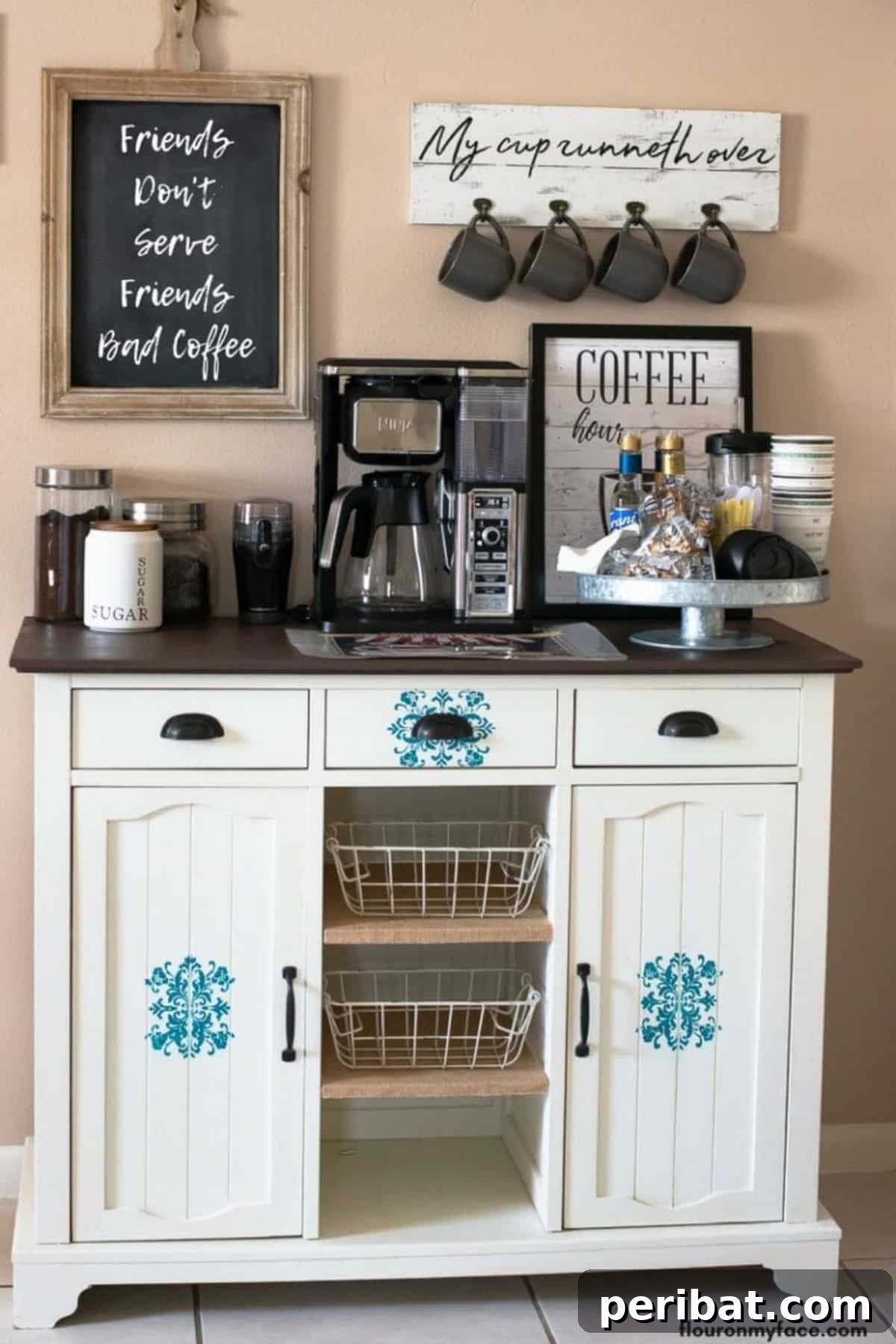 Old Kitchen Cabinet to Coffee Bar - Repurposed Project
