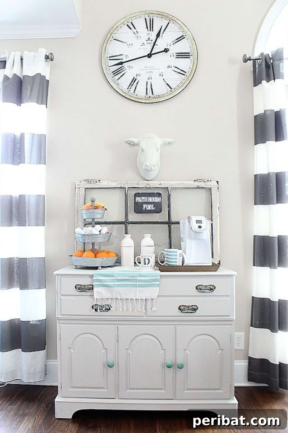 Farmhouse Style Coffee Station - Repurposed Decor