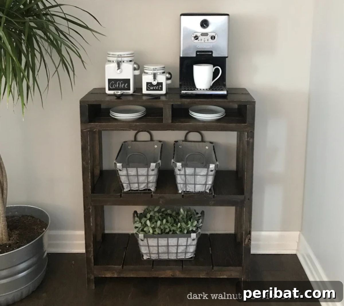 Daisy Coffee Bar Table - Compact Solid Wood Design