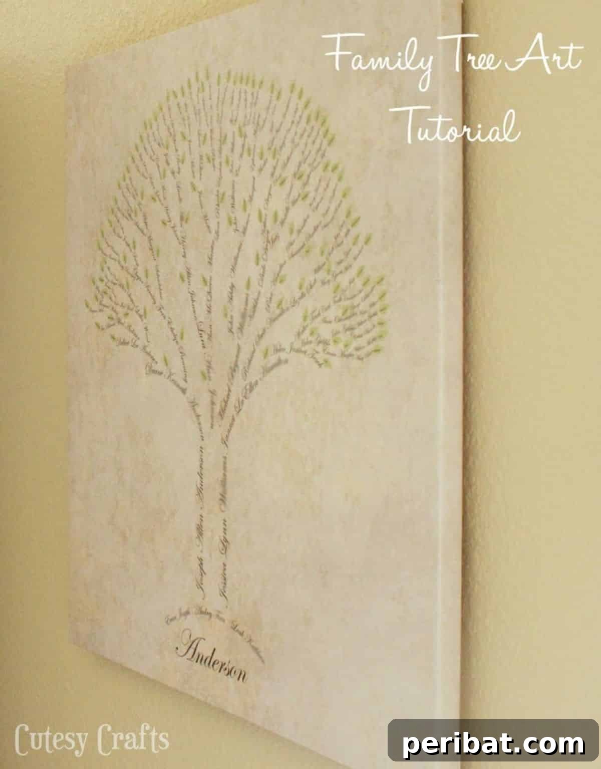 Heartfelt Handmade Gifts for Grandparents 18 Framed Family Tree