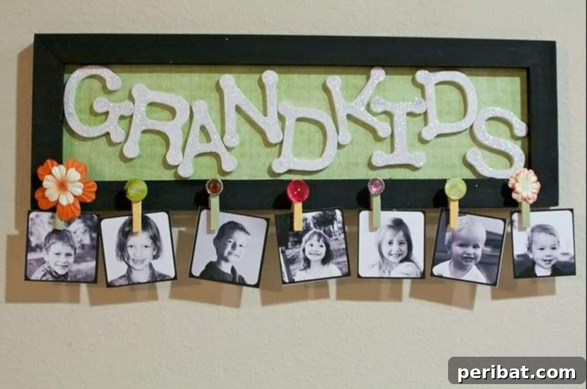 Heartfelt Handmade Gifts for Grandparents 34 Grandkids Picture Sign
