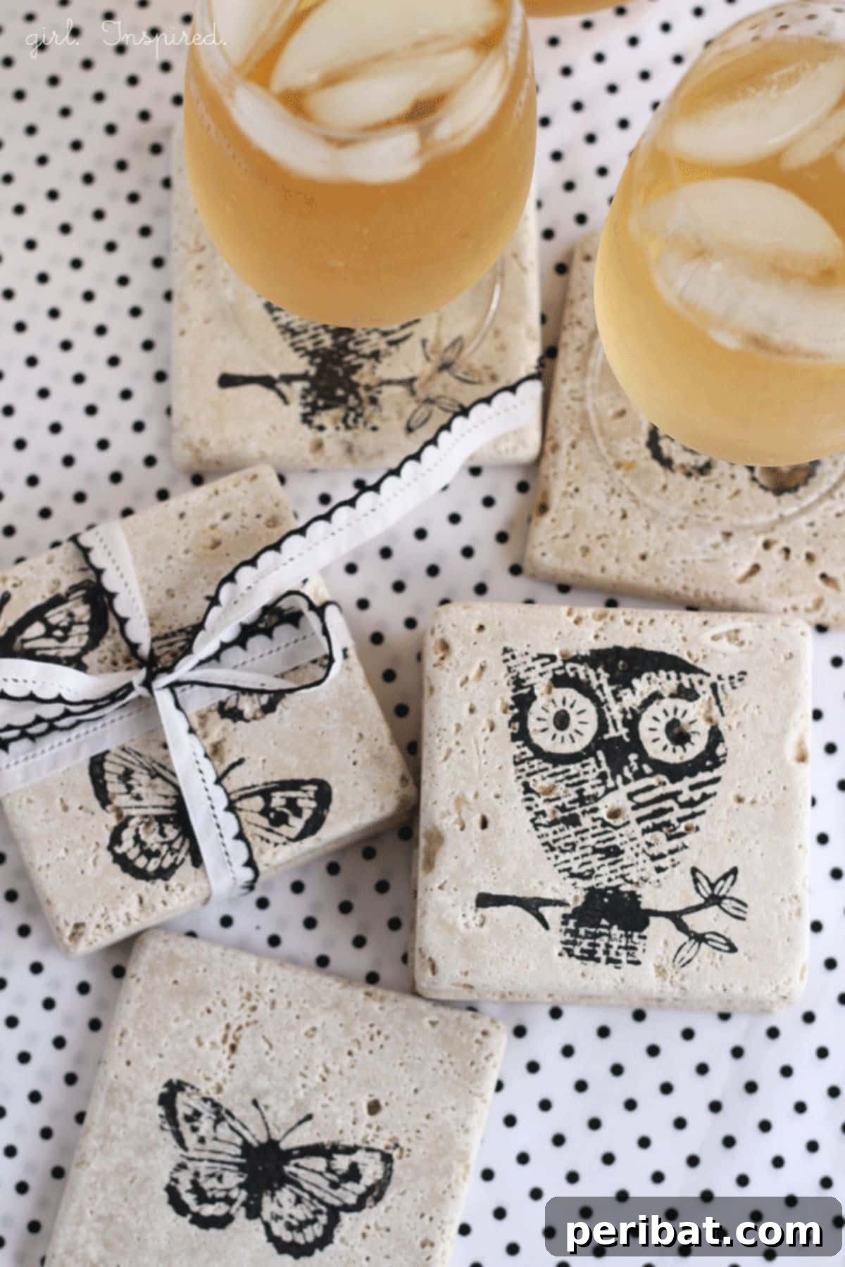 Unleash Your Creativity 50 Personalized DIY Gifts 23 DIY Stamped Tile Coasters