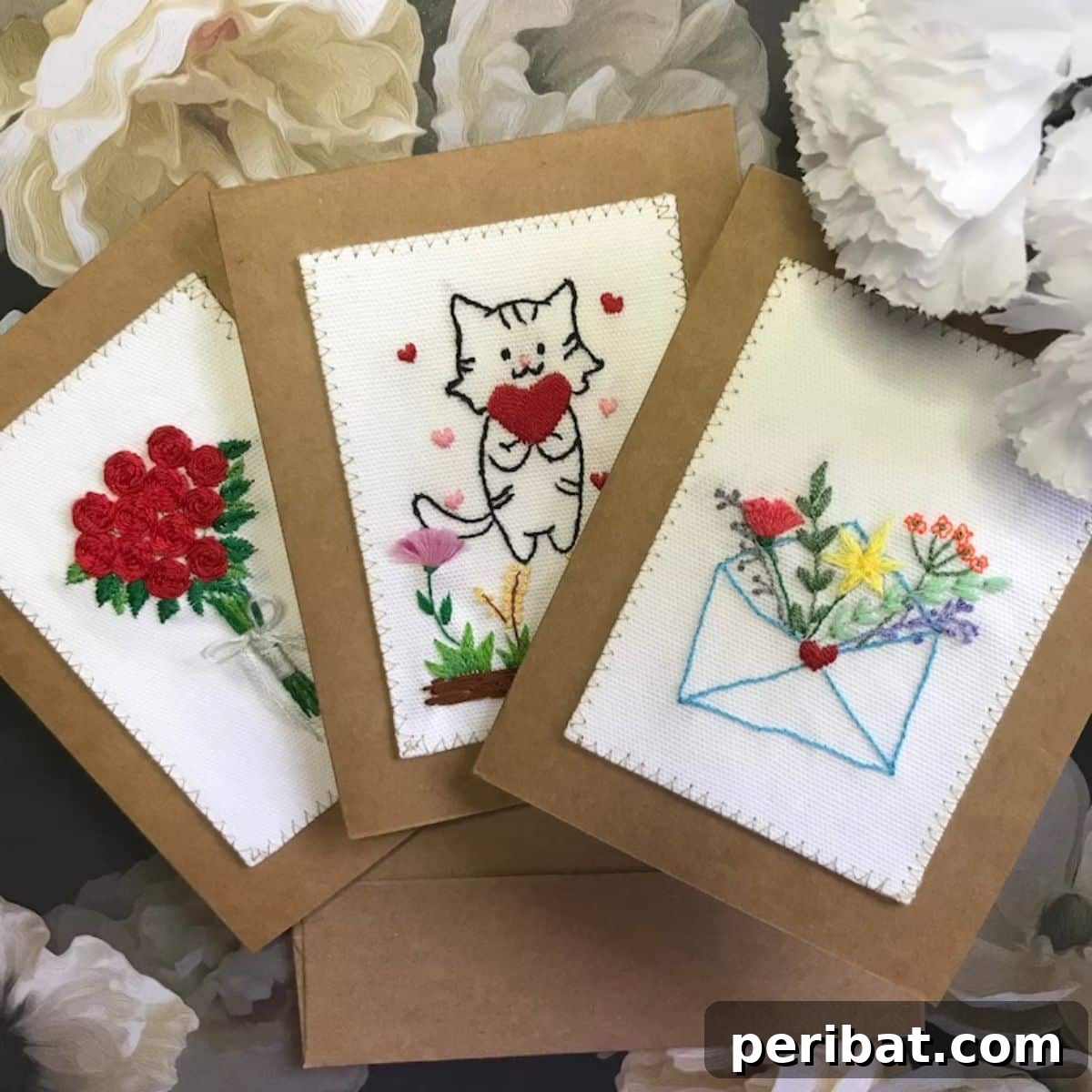 Unleash Your Creativity 50 Personalized DIY Gifts 37 Embroidery Greeting Cards