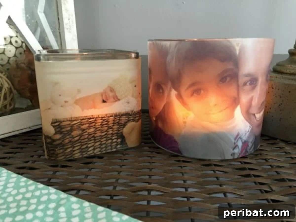 Unleash Your Creativity 50 Personalized DIY Gifts 44 DIY Glowing Photo Luminaries