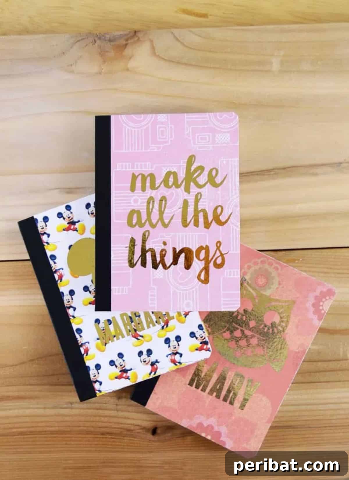 Unleash Your Creativity 50 Personalized DIY Gifts 49 DIY Personalized Notebooks Decorated with Gold Foil