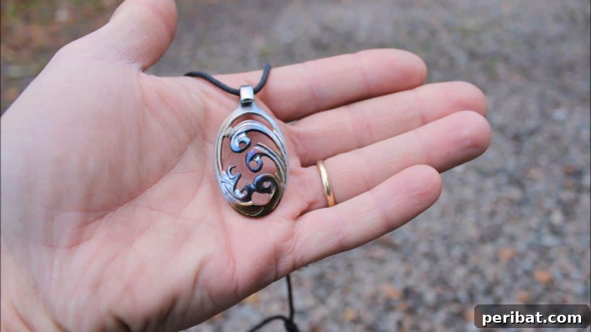 DIY Carved Teaspoon Pendant