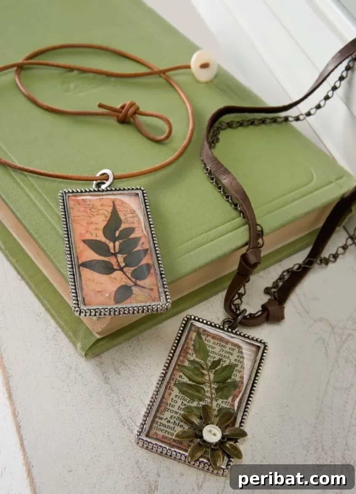 DIY Pressed Leaf Pendant