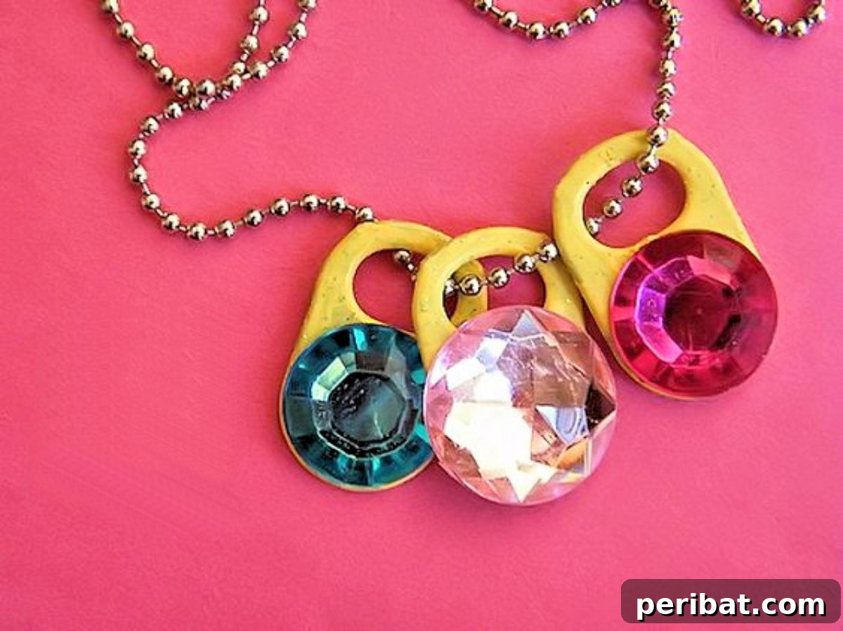 DIY Soda Tab Gemstone Necklace