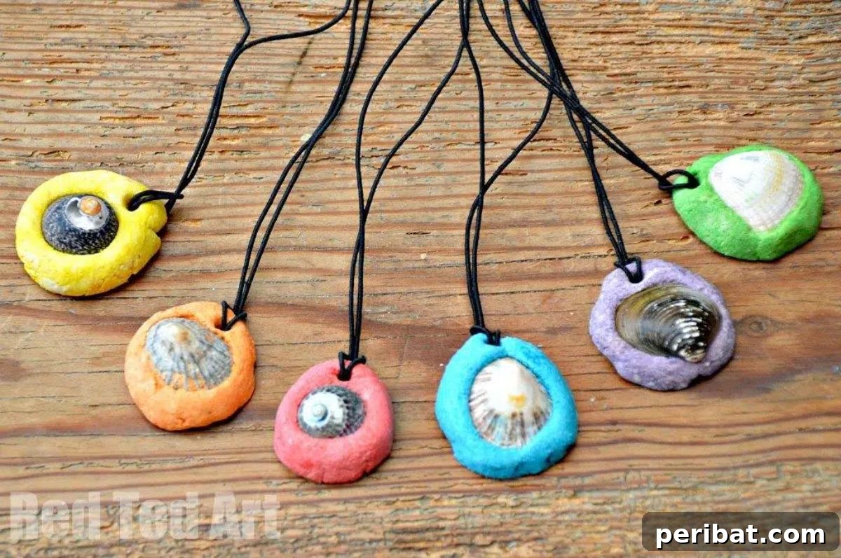DIY Salt Dough Shell Pendants