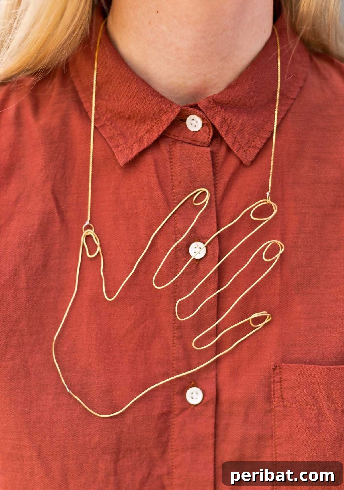 DIY Wire Hand Necklace