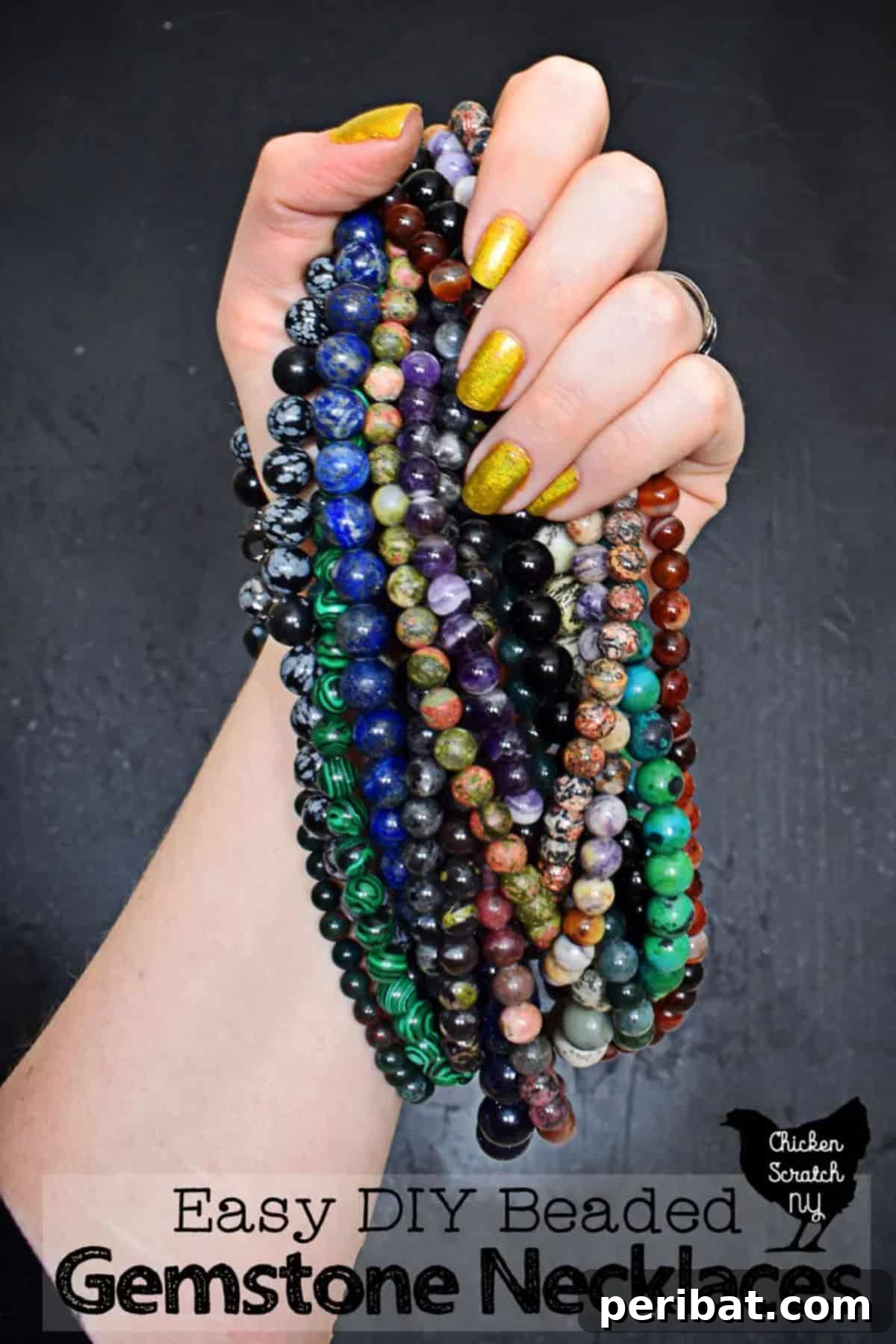 Easy DIY Beaded Gemstone Beads
