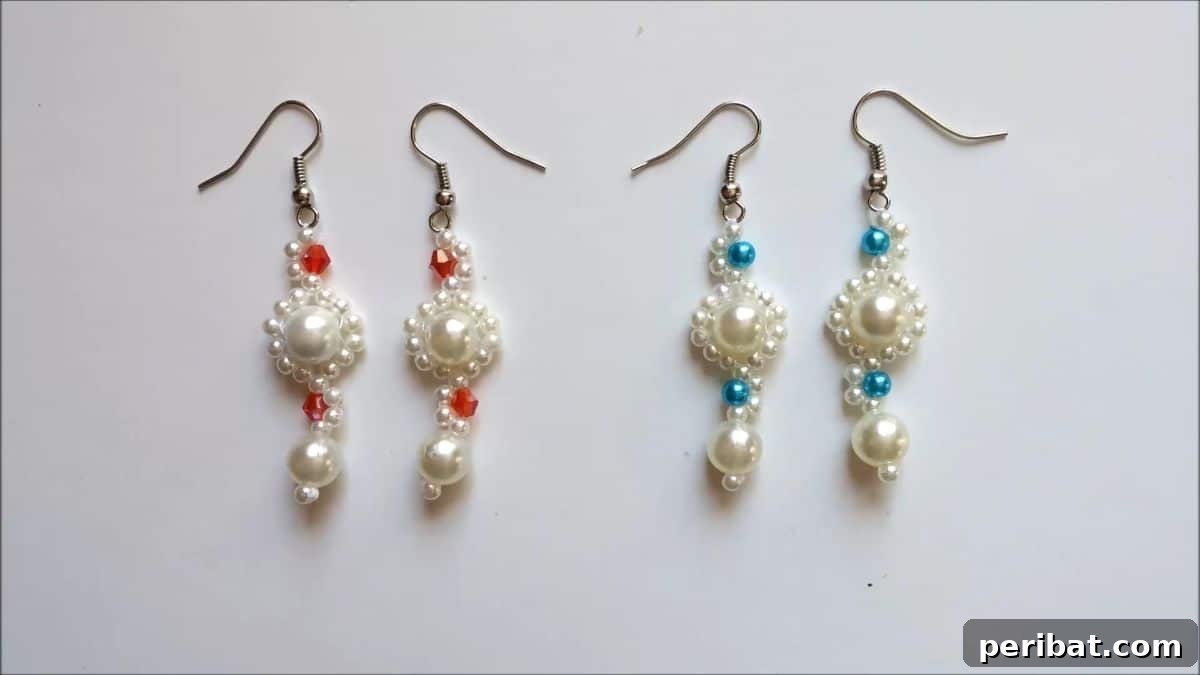 Stunning & Simple: 50 Creative Earring Projects 31 DIY Tiered Pearl Dangle Earrings