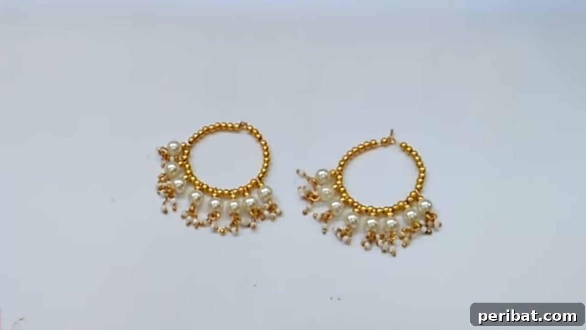 Stunning & Simple: 50 Creative Earring Projects 8 DIY Fancy Pearl Hoops