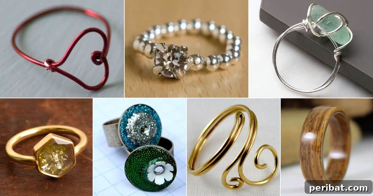 45 Creative DIY Ring Ideas 2 45 DIY Rings facebook image.