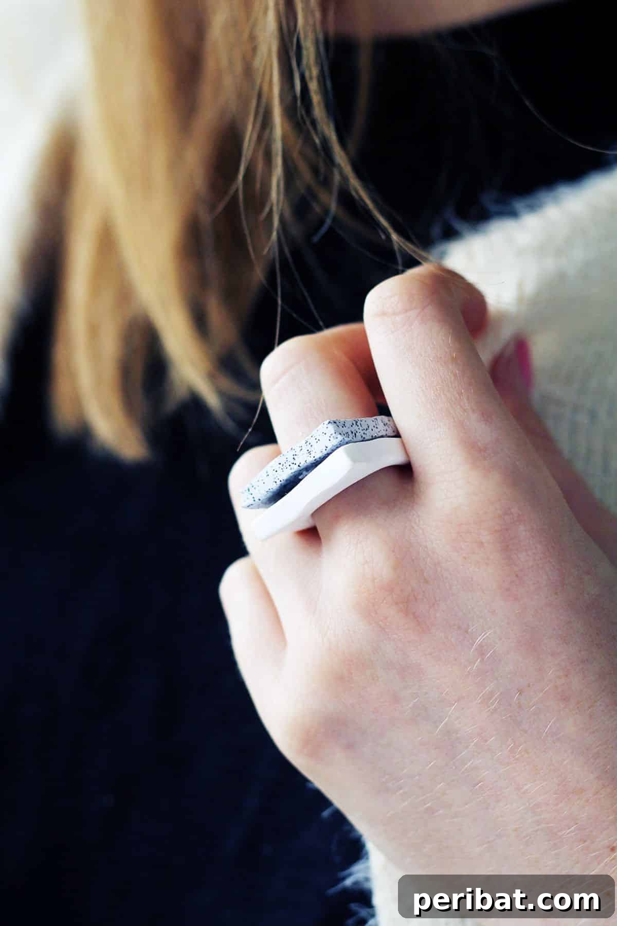45 Creative DIY Ring Ideas 19 DIY Faux Granite Ring