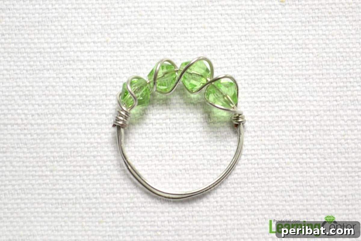 45 Creative DIY Ring Ideas 28 Multi-Bead Wire Wrapped Ring