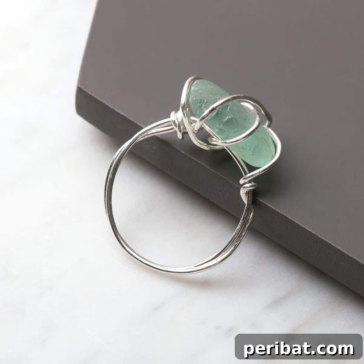 45 Creative DIY Ring Ideas 29 DIY Wire-Wrapped Sea Glass Ring