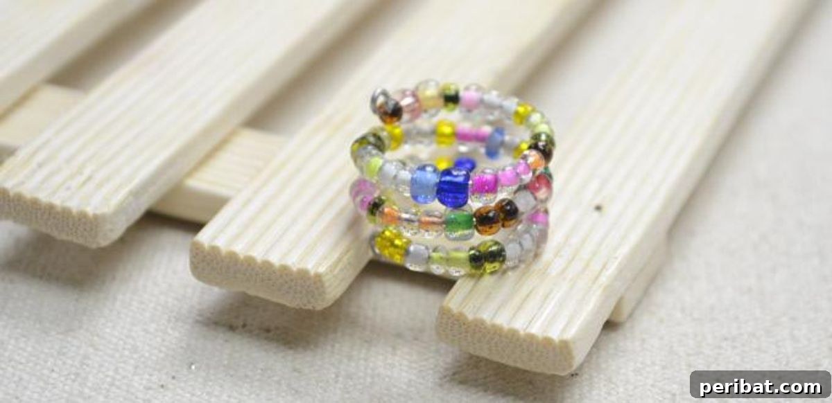 45 Creative DIY Ring Ideas 35 DIY Multi-Strand Bead Ring
